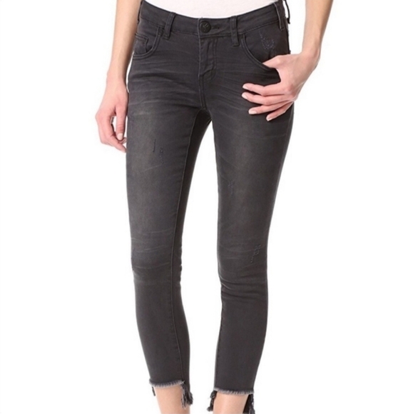 One Teaspoon Freebird II low rise black distressed skinny jeans - Picture 1 of 11